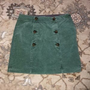 Green vineyard vines corduroy skirt